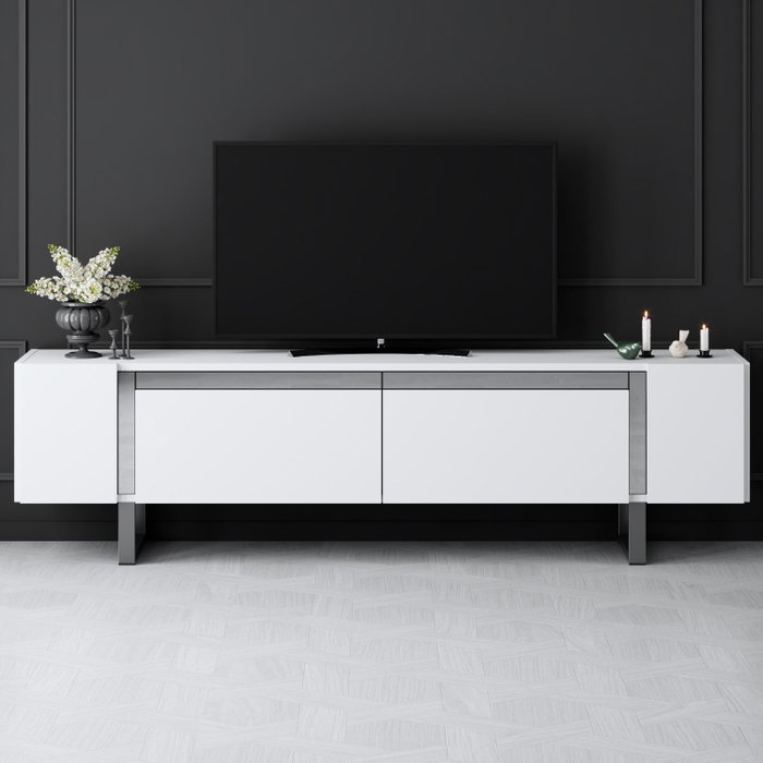 Hanah Home Soporte para TV Blanco y Plata